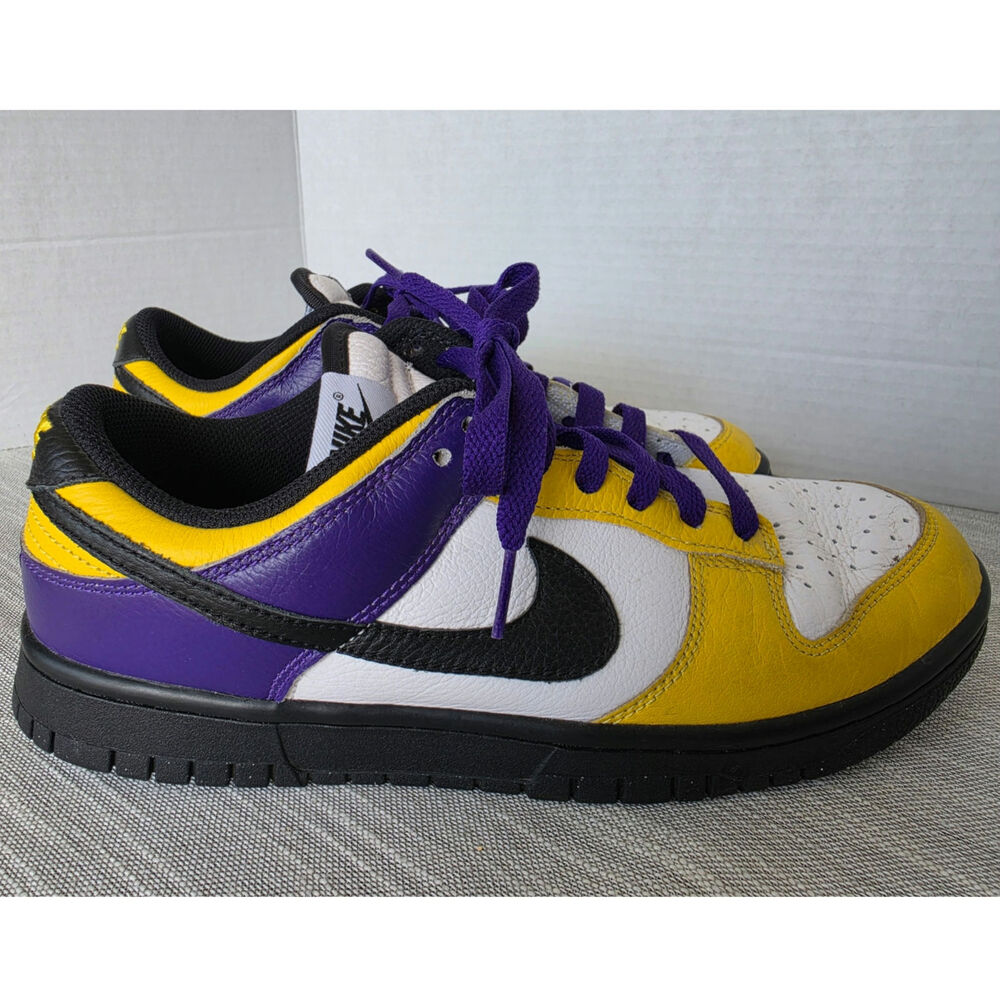 Custom Nike By You Dunk Lows Purple Yellow Black Women's Size 10 Men's 8.5